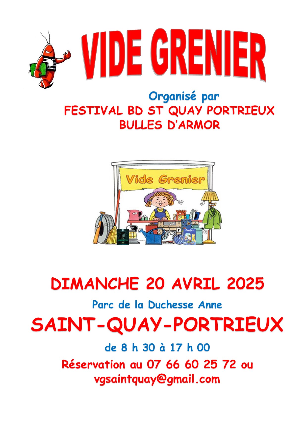 Lire la suite à propos de l’article Les Bulles d&rsquo;Armor organise leur vide grenier le 20 Avril 2025